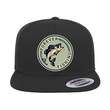 Forever Fishing Embroidered Flat Bill Cap